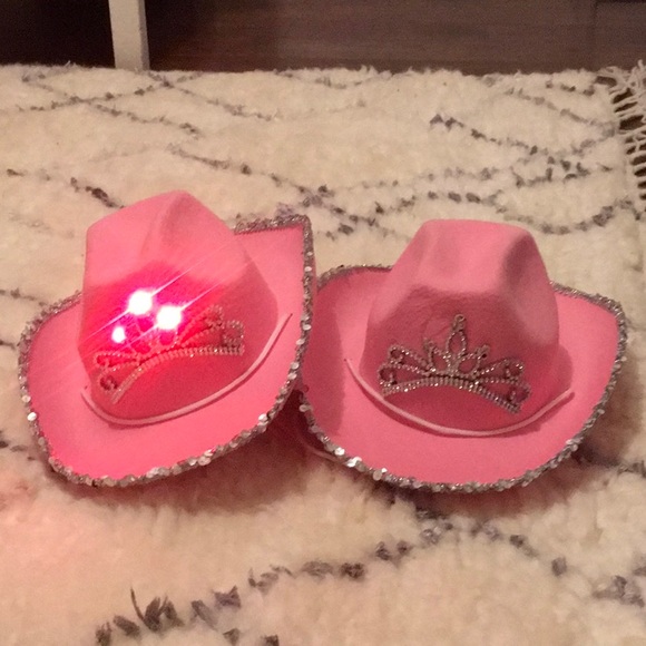Pack of 2: Pink Lightup Cowgirl Hats - Picture 2 of 6